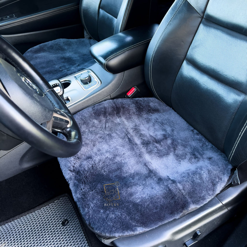 Grey Sheepskin Front Seat Covers – 100% Natural Universal Fit