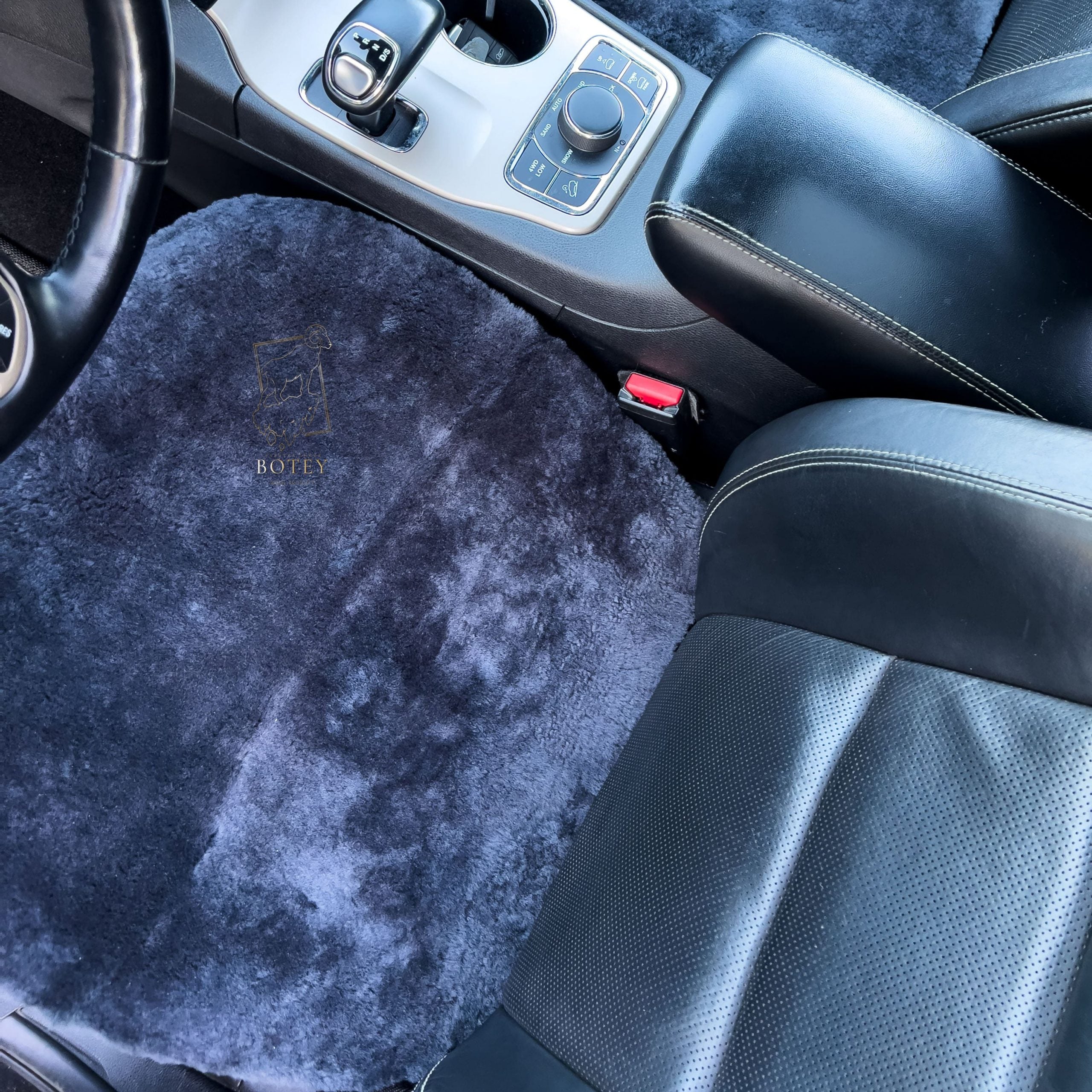 Grey Sheepskin Front Seat Covers – 100% Natural Universal Fit