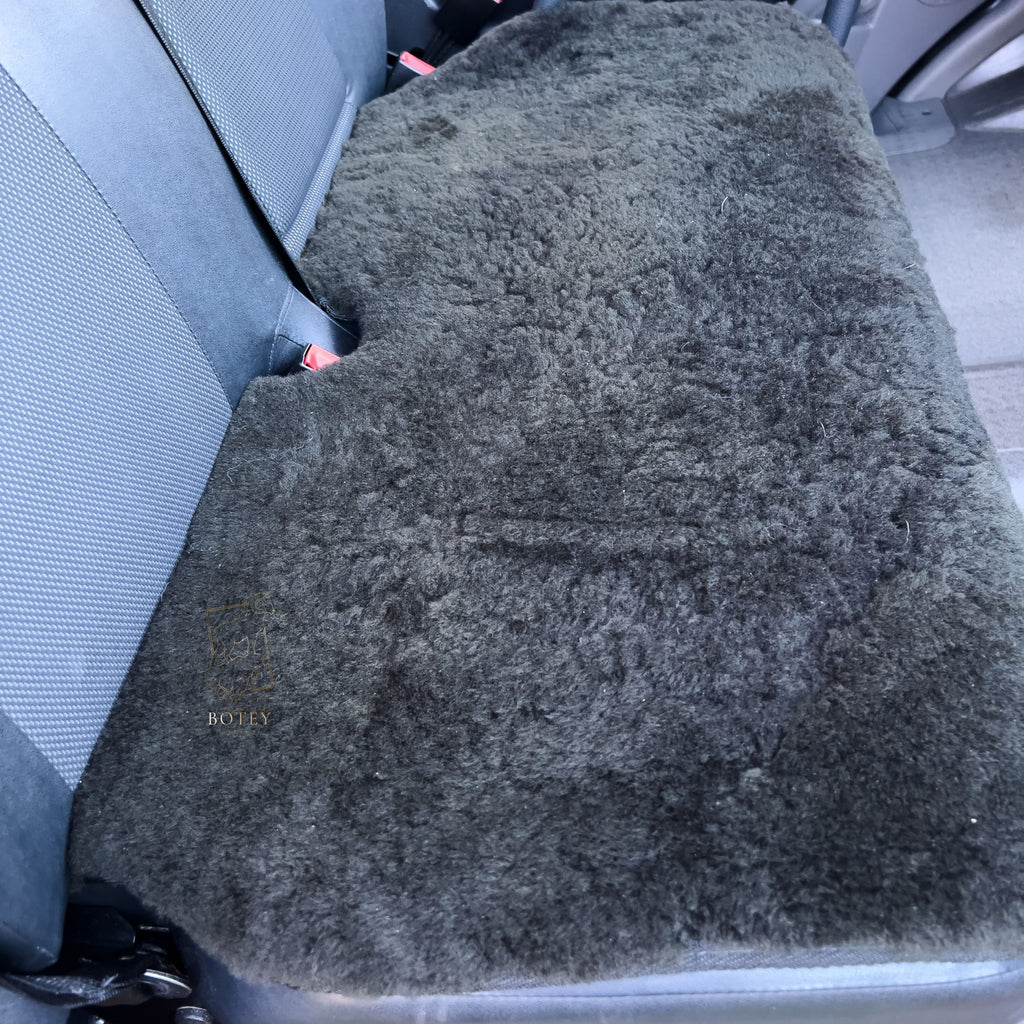 Sheepskin Van Seat Covers Set (1+2) Bottle Green – Natural Fur Universal Fit