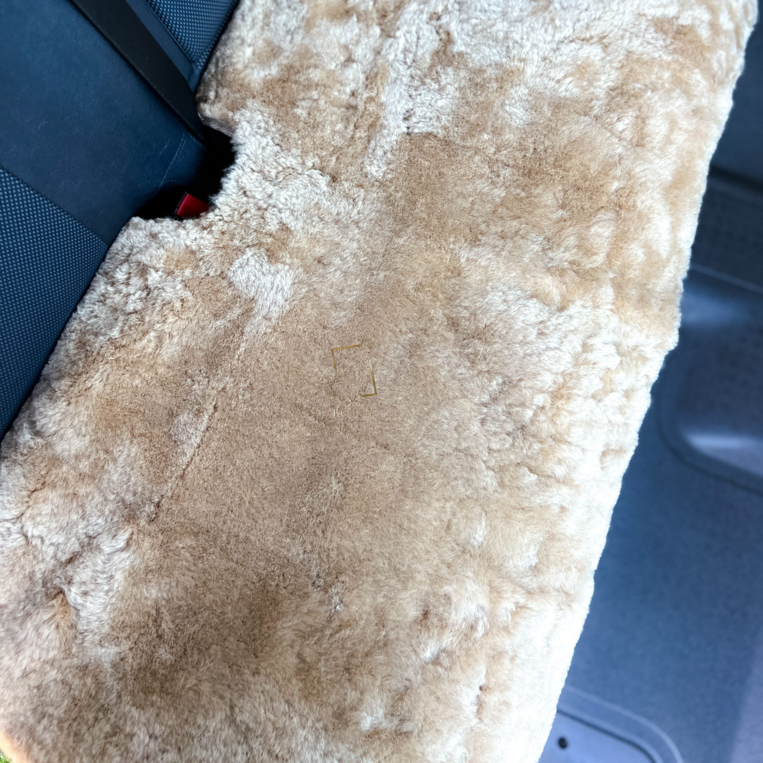 Sheepskin Van Seat Covers (1+2) Beige – Natural Fur Universal Fit
