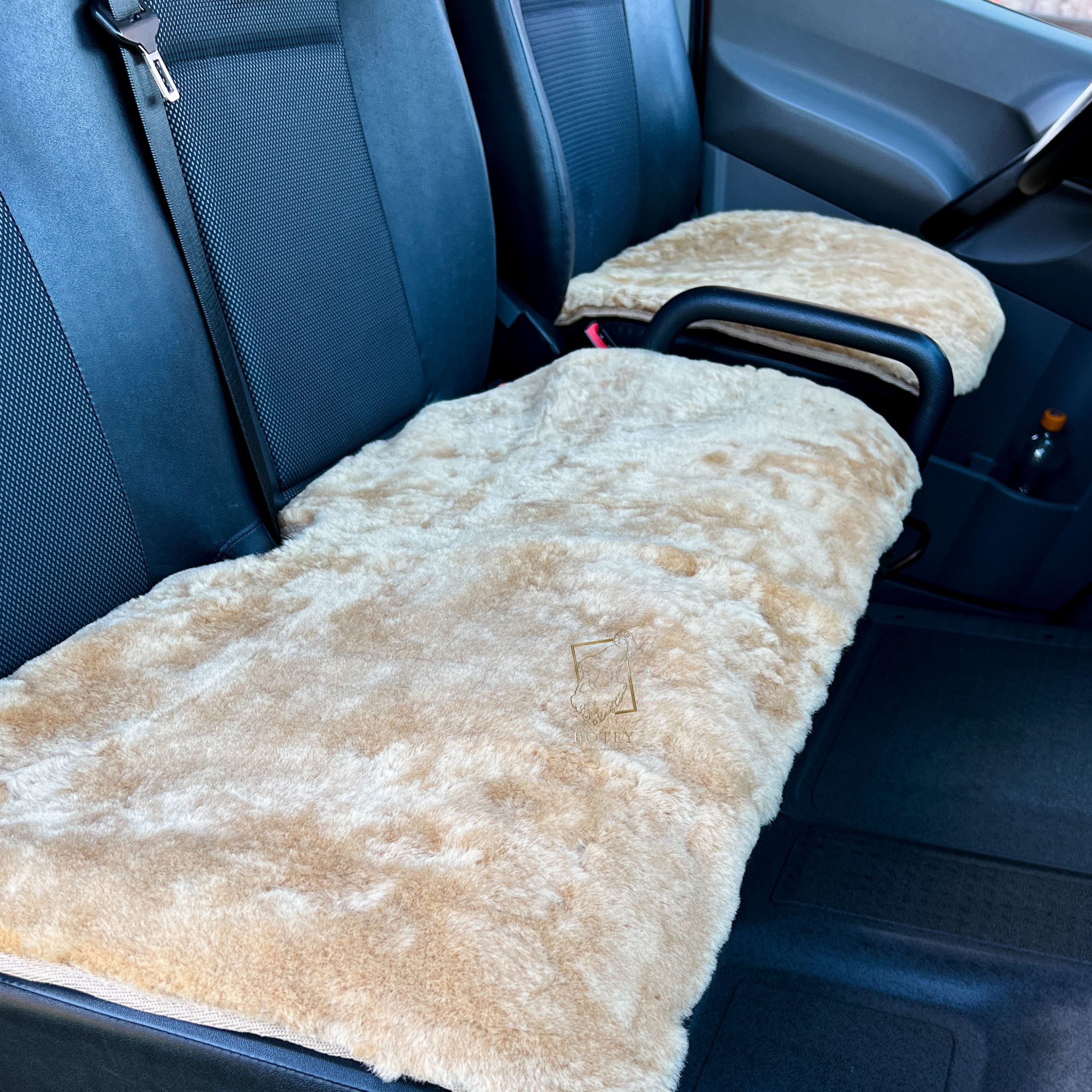 Sheepskin Van Seat Covers (1+2) Beige – Natural Fur Universal Fit