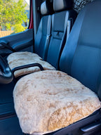 Sheepskin Van Seat Covers (1+2) Beige – Natural Fur Universal Fit