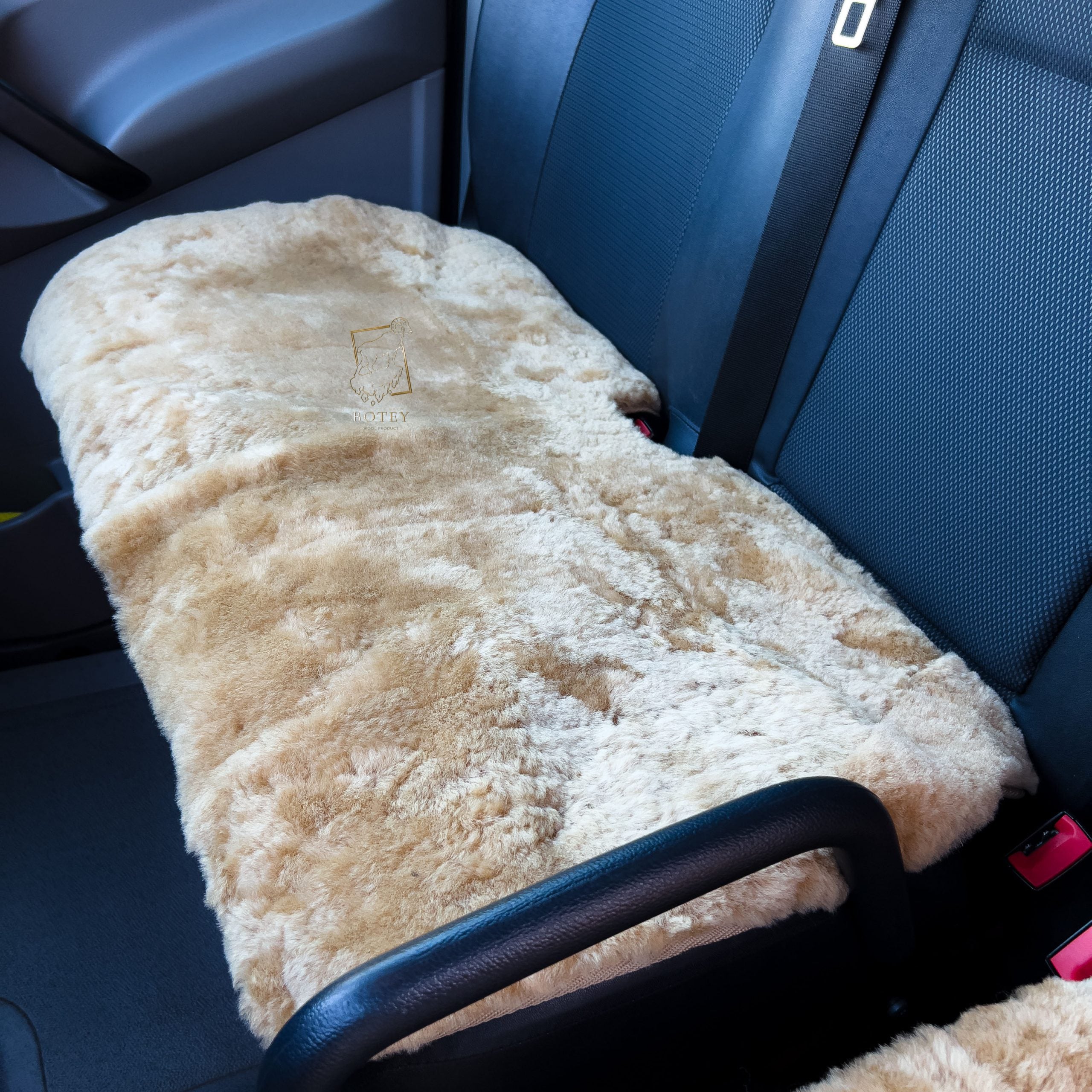 Sheepskin Van Seat Covers (1+2) Beige – Natural Fur Universal Fit