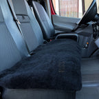 Sheepskin Van Seat Covers (1+2) Black – Natural Fur Universal Fit