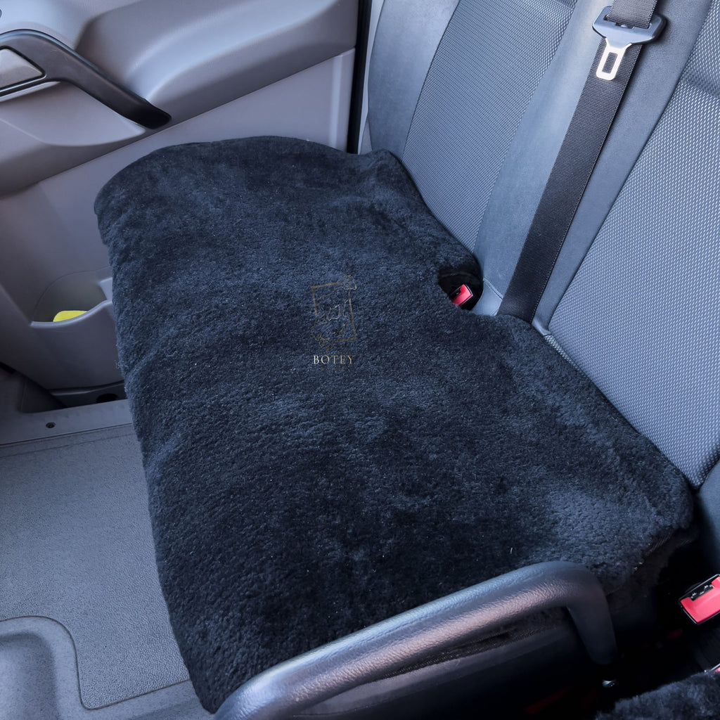 Sheepskin Van Seat Covers (1+2) Black – Natural Fur Universal Fit