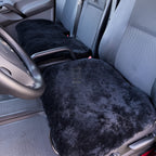 Sheepskin Van Seat Covers (1+2) Black – Natural Fur Universal Fit