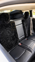 Sheepskin Rear Seat Covers With Backrest – Natural Fur Universal Fit