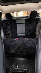 Sheepskin Rear Seat Covers With Backrest – Natural Fur Universal Fit
