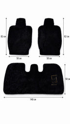 Sheepskin Rear Seat Covers With Backrest – Natural Fur Universal Fit