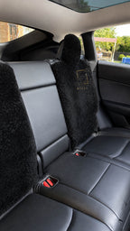 Sheepskin Rear Seat Covers With Backrest – Natural Fur Universal Fit