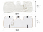 Sheepskin Rear Seat Covers White (140×50 cm) – Natural Fur Universal Fit