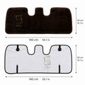 Sheepskin Rear Seat Covers Brown (140×50 cm) – Natural Fur Universal Fit