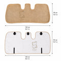 Sheepskin Rear Seat Covers Beige (140×50 cm) – Natural Fur Universal Fit