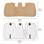 Sheepskin Rear Seat Covers Beige (140×50 cm) – Natural Fur Universal Fit
