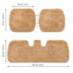 Sheepskin Rear Seat Covers Beige (140×50 cm) – Natural Fur Universal Fit