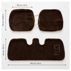Sheepskin Rear Seat Covers Brown (140×50 cm) – Natural Fur Universal Fit