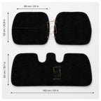 Sheepskin Rear Seat Covers Black (140×50 cm) – Natural Fur Universal Fit