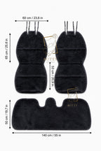 Maxi Sheepskin Car Seat Covers Grey (120×56 cm) – Natural Fur Universal Fit