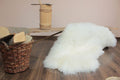White Sheepskin “Snow White” 120×70 cm – Premium Long Wool Hide