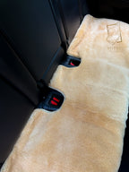 Premium Genuine Sheepskin Front Car Seat Covers with Headrest – Beige