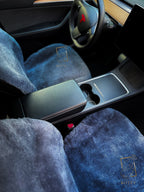 Premium Genuine Sheepskin Front Car Seat Covers with Headrest – Grey