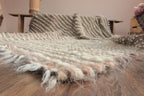 Carpathian Wool Blanket “Coffee Bouclé” 190×220 cm – Premium Handmade Natural Wool