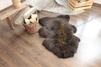 Dyed Brown Sheepskin 110×65 cm – Natural Wool Rug