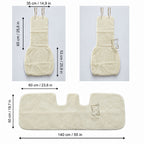 Mini Sheepskin Car Seat Covers White (118×60 cm) – Natural Fur Universal Fit
