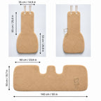 Mini Sheepskin Car Seat Covers Beige (118×60 cm) – Natural Fur Universal Fit