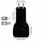 Mini Sheepskin Car Seat Covers Black (118×60 cm) – Natural Fur Universal Fit