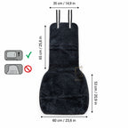 Mini Sheepskin Car Seat Covers Grey (118×60 cm) – Natural Fur Universal Fit