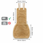 Mini Sheepskin Car Seat Covers Beige (118×60 cm) – Natural Fur Universal Fit
