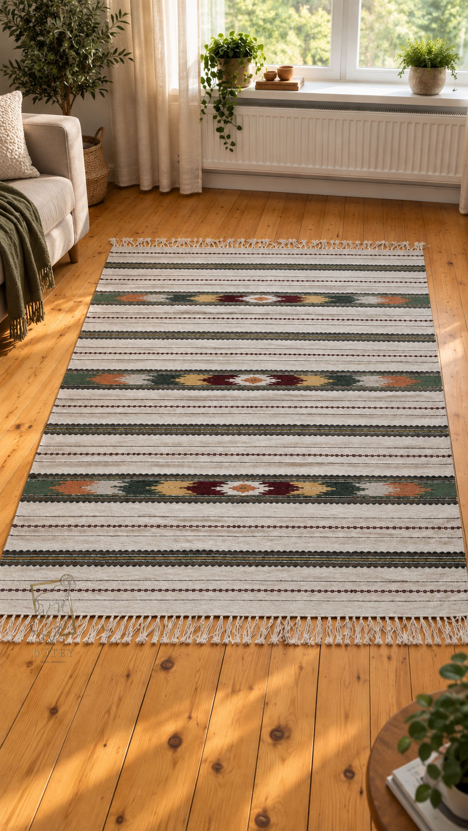 Handmade Hutsul Wool Rug  – Natural Wool Carpet 200×140 cm
