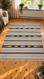 Handmade Hutsul Wool Rug  – Natural Wool Carpet 200×140 cm