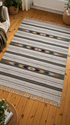 Handmade Hutsul Wool Rug  – Natural Wool Carpet 200×140 cm