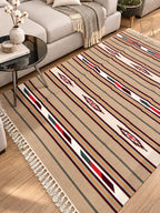 Handmade Hutsul Wool Rug Geometric Beige  – Natural Wool Carpet 200×140 cm