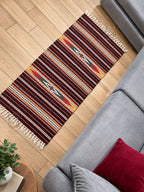 Handmade Hutsul Wool Rug Red  – Natural Wool Carpet 200×140 cm