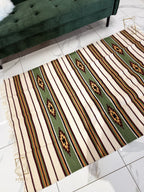 Handmade Hutsul Wool Rug “Kosiv” – Natural Wool Carpet 200×140 cm