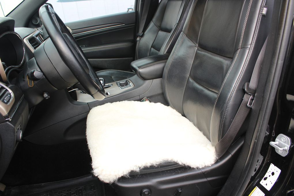 Sheepskin Seat Pad White 50×50 cm (Short Pile) – Natural Fur Cushion