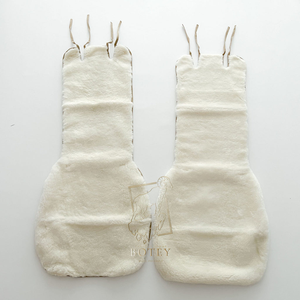 Mini Sheepskin Car Seat Covers White (120×56 cm) – Natural Fur Universal Fit