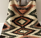 Carpathian Wool Blanket “Kosmach” 190×220 cm – Premium Handmade Natural Wool