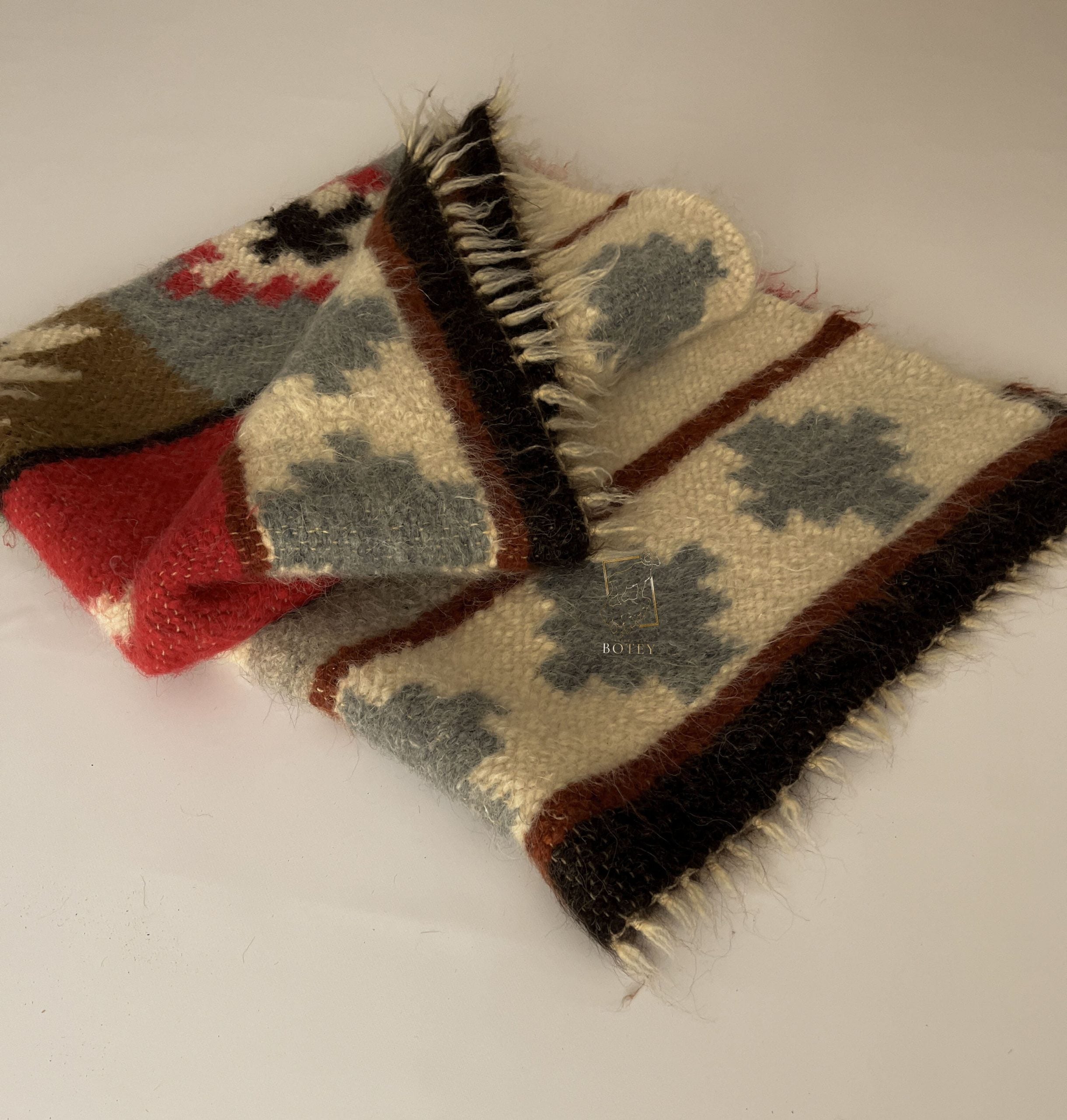Carpathian Wool Blanket “Colorful Dream” 150×200 cm – Premium Handmade Natural Wool