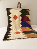 Carpathian Wool Blanket “Kaleidoscope” 150×200 cm – Premium Handmade Natural Wool