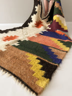 Carpathian Wool Blanket “Kaleidoscope” 150×200 cm – Premium Handmade Natural Wool