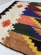 Carpathian Wool Blanket “Kaleidoscope” 150×200 cm – Premium Handmade Natural Wool