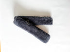 Sheepskin Seat Belt Covers Grey – Natural Fur Universal Fit