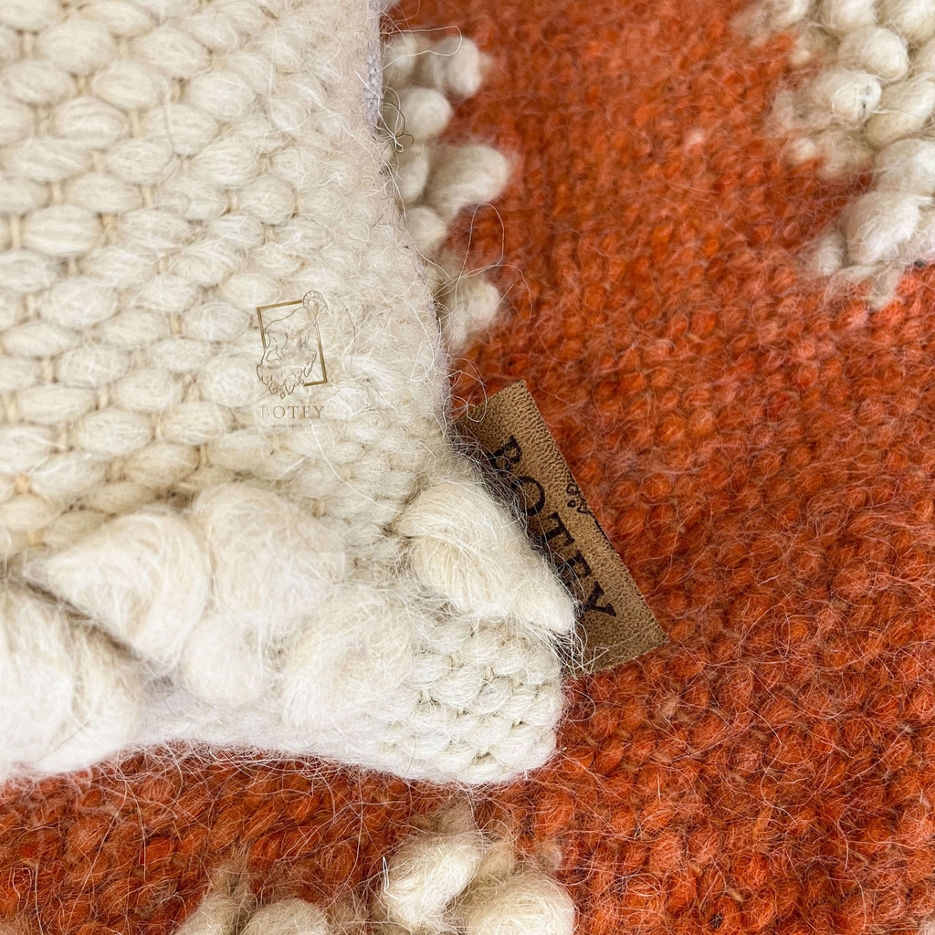 Wool Runner Rug “Golden Field” 80×200 cm – Handmade Natural Wool