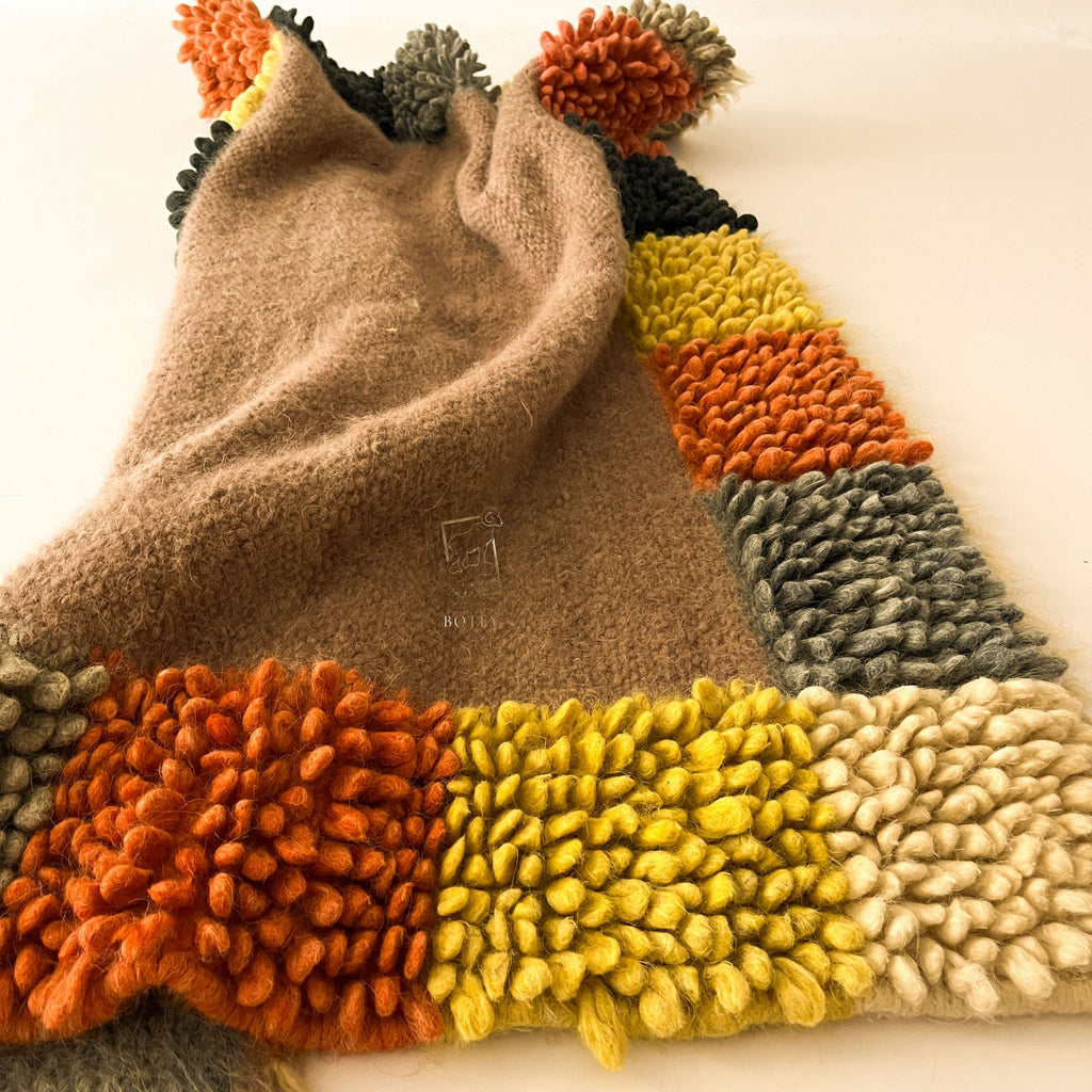 Wool Runner Rug “Wonder” 100×150 cm – Handmade Natural Wool