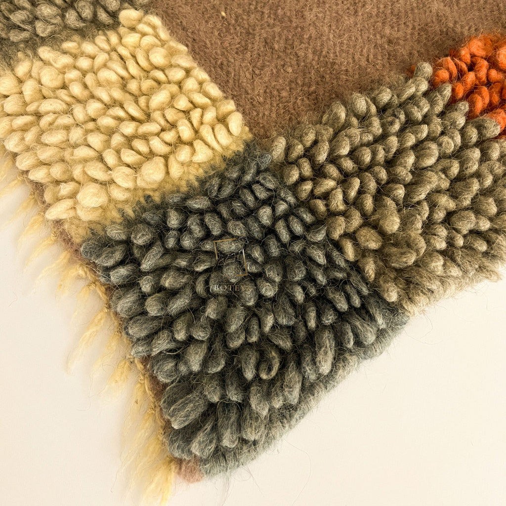 Wool Runner Rug “Wonder” 100×150 cm – Handmade Natural Wool