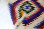 Carpathian Wool Blanket “Peacock Feather Blue” 150×200 cm – Premium Handmade Natural Wool